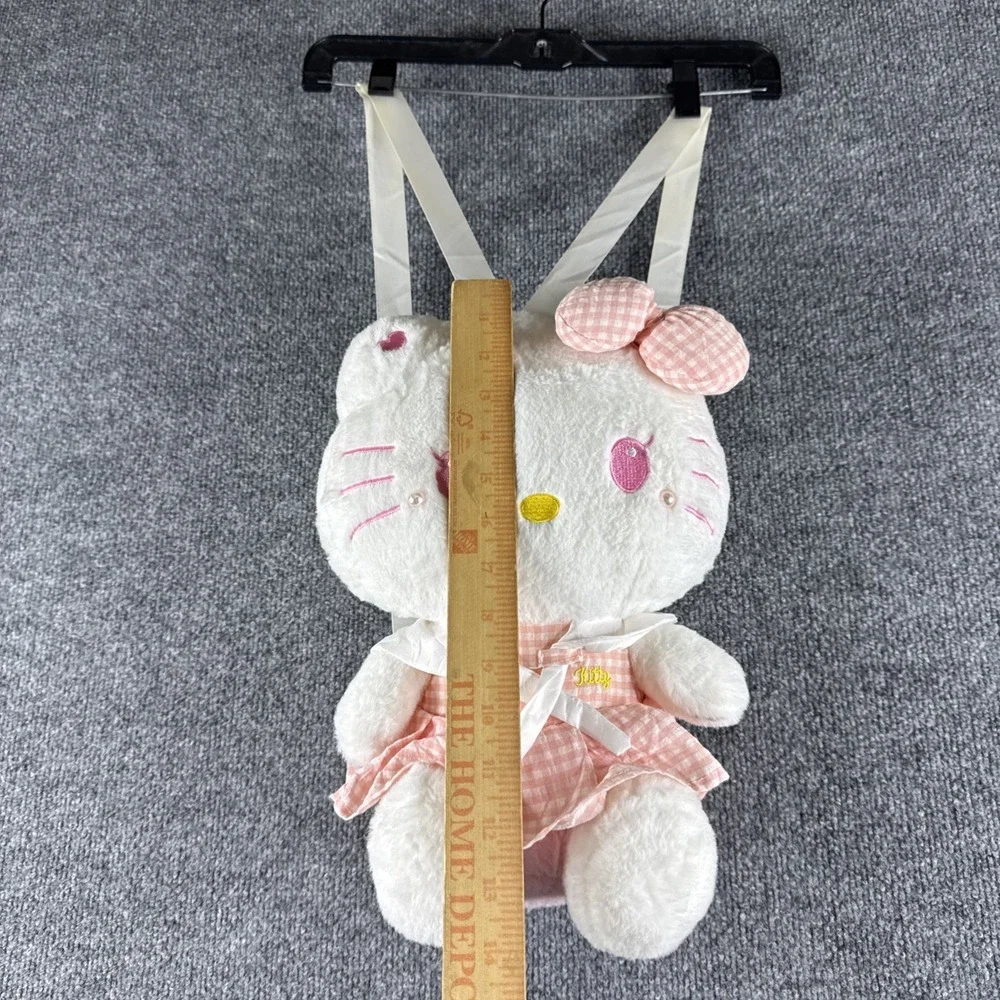 HELLO KITTY PLUSH STUFFED TOY BACKPACK In Pink Gingham Cute